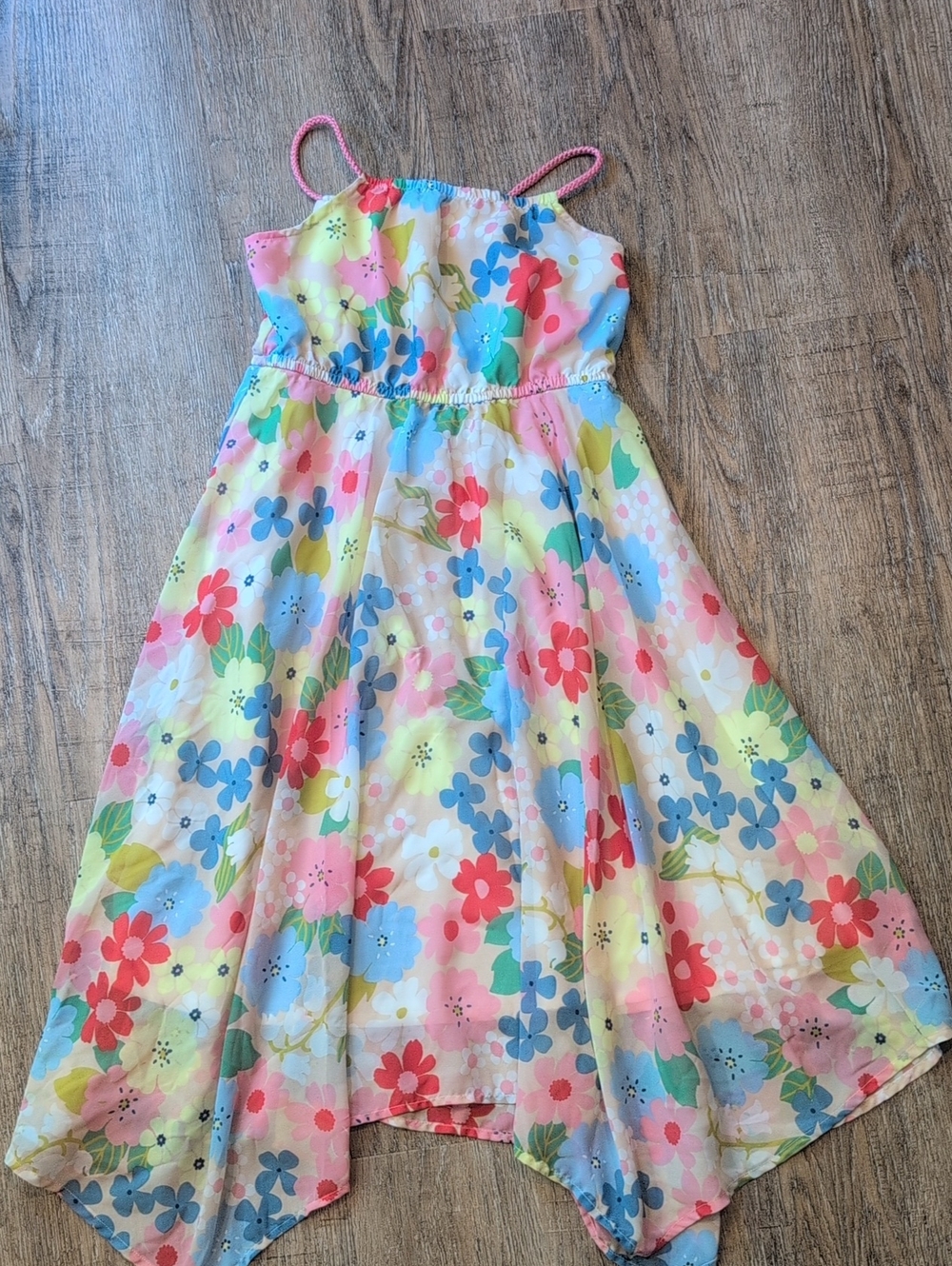 H&M Girls Floral Dress - Pink Blue Green Multi